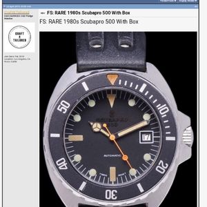 Rare 1980 scuba pro 500 watch